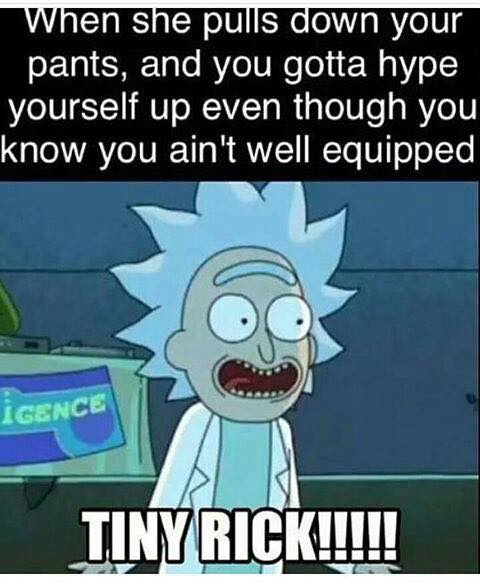 Rick And Morty Meme Hype Up Tiny Rick On Bingeclock