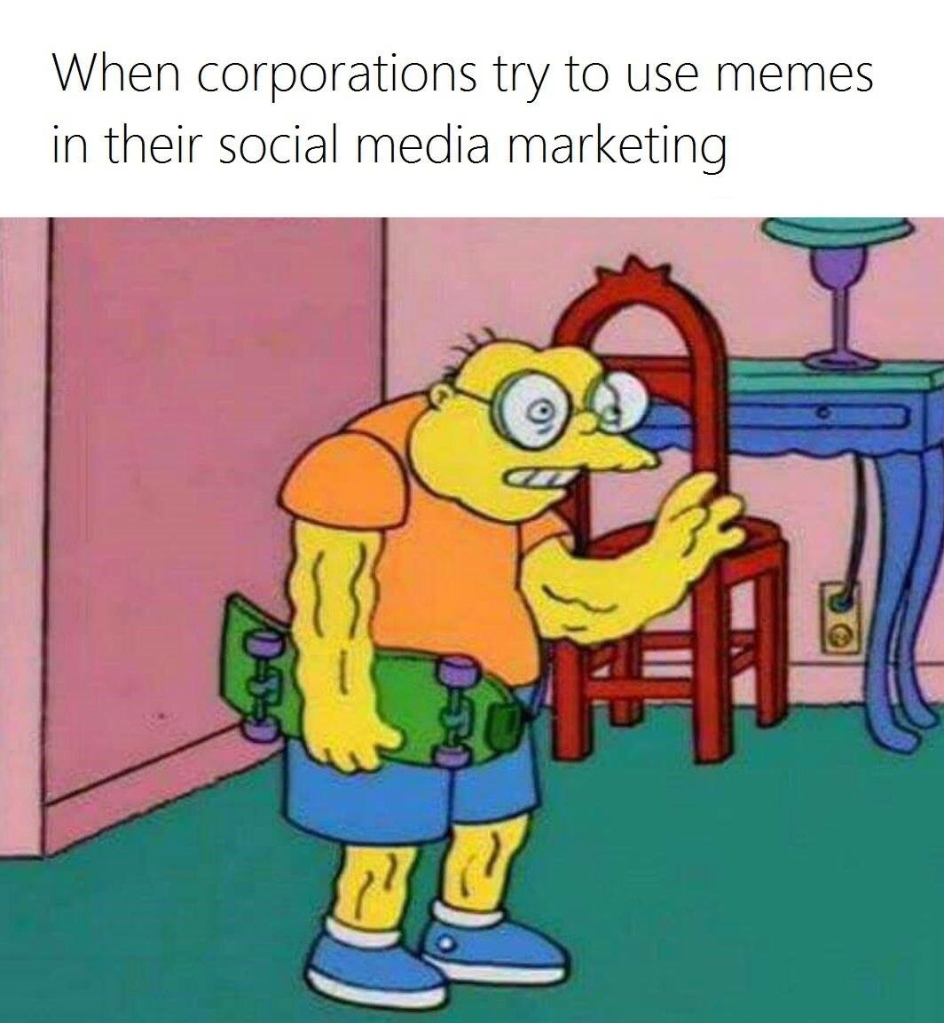 The Simpsons Meme Corporate Memes On Bingeclock - pepe the meme god roblox
