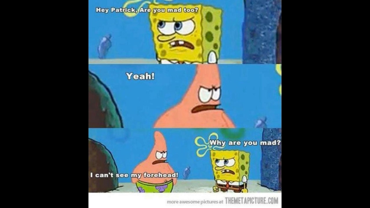 SpongeBob SquarePants Meme Cant See My Forehead On BingeMeme