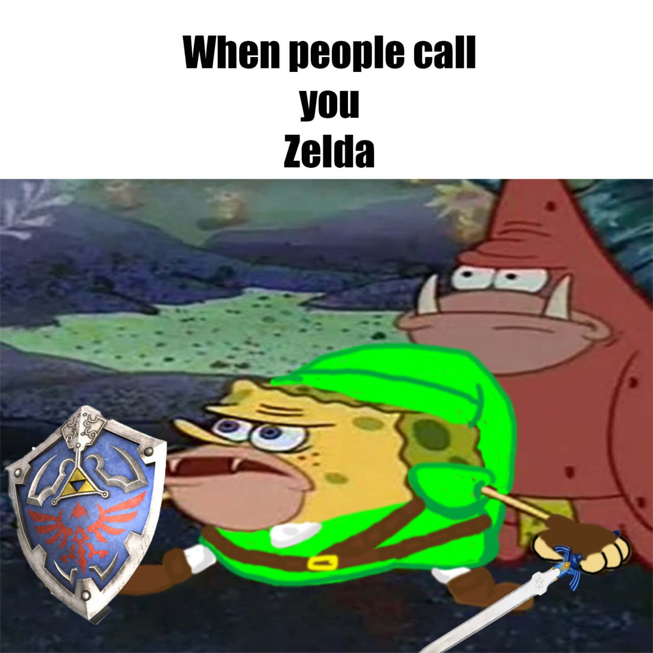SpongeBob SquarePants Meme Caveman Zelda On BingeMeme