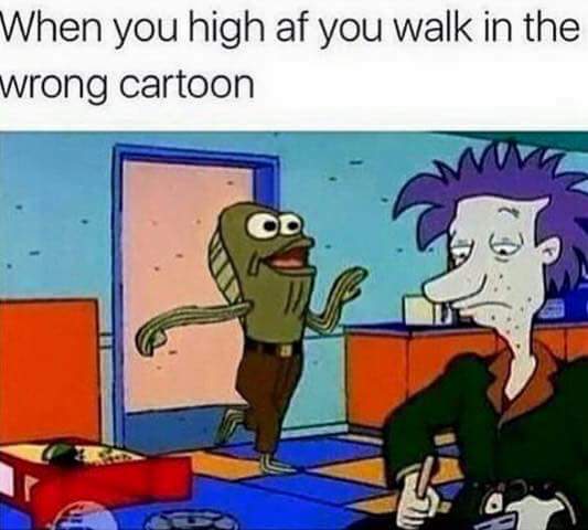 Spongebob Squarepants Meme Walk In The Wrong Cartoon On Bingeclock